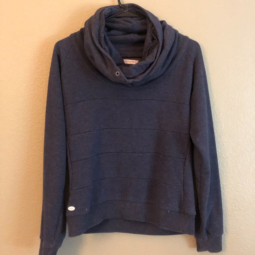 Navy cowl neck hoodie